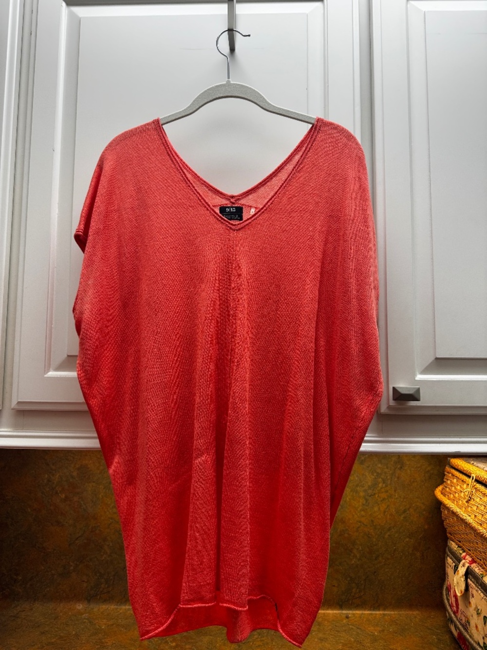 Peach Dolman Short Sleeve Tunic